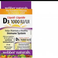 WEBBER NATURALS-ВИТАМИН D3 TEЧЕН 1000 IU, 25 ml