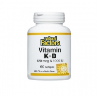 NATURAL FACTORS ВИТАМИН К2 D3 Х 60 КАПС.