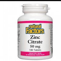 NATURAL FACTORS-ЦИНК (Цитрат) 50 mg x 180 ТАБЛ.